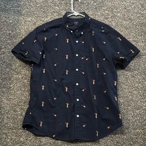 Men’s JCrew short sleeve button down with fun pattern